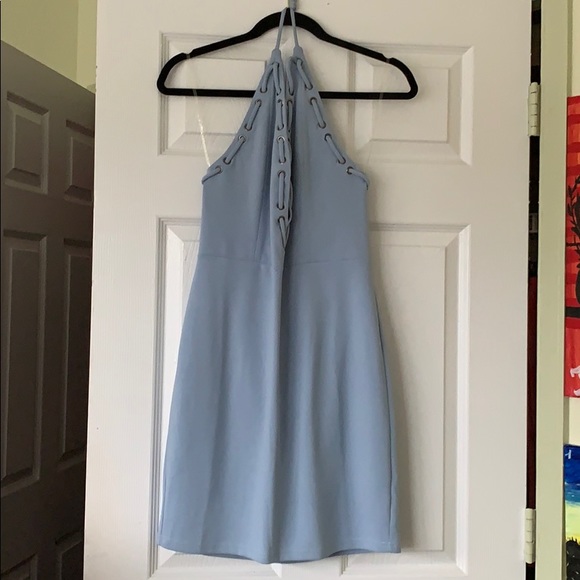 Taking the Plunge Light Blue Fashion Nova Dress - Picture 2 of 3